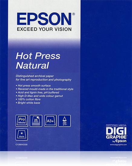 Epson Pap Hot Press Natural 17&quot; (0.432x15.2m) 300g (S042323)