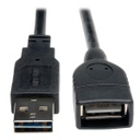 Tripp Lite UR024-006, 1,83 m, USB A, USB A, USB 2.0, Mâle/Femelle, Noir