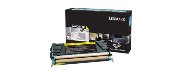 Lexmark X746A1YG - Yellow, 7000 Pages, Black