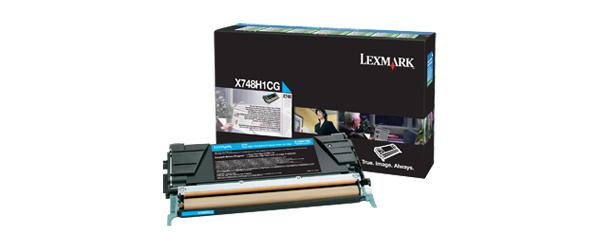 Lexmark X748H1CG - Cyan, 10 000 pages, noir