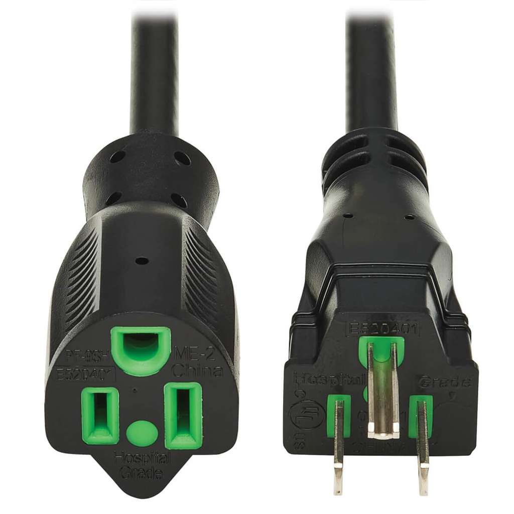Tripp Lite P022AB-010-HG, 3,05 m, NEMA 5-15P, NEMA 5-15R, SJT, 125 V