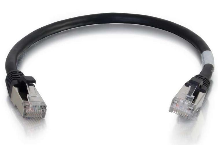 C2G 0.3m, Cat6a, RJ-45, m/m, black (00706)