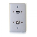 C2G HDMI/USB-B, 70x115mm, 120g, Aluminium (39874)