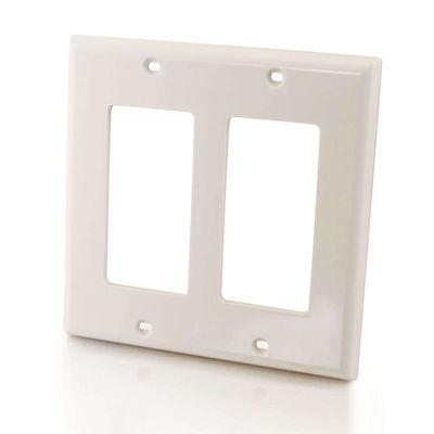 C2G Plaque murale décorative double - Blanc (03728)