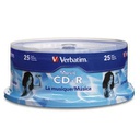 Verbatim Music CD-R 80MIN 700MB 40X 25pk Spindle (96155)