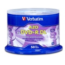 Verbatim DVD+R DL 8,5 Go 8X 50 paquets (97000)