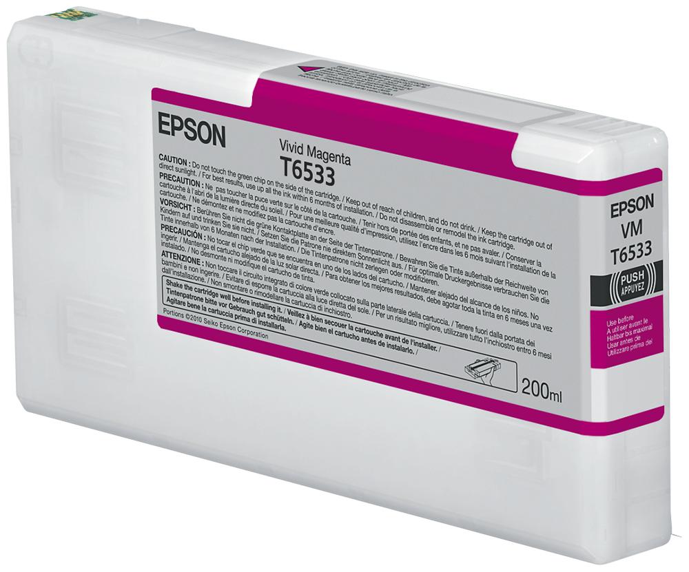 Epson T6533 Vivid Magenta Ink Cartridge (200ml) (T653300)