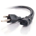C2G Cordon d'alimentation universel 18 AWG de 1 pi (IEC320C13 -> NEMA 5-15P)