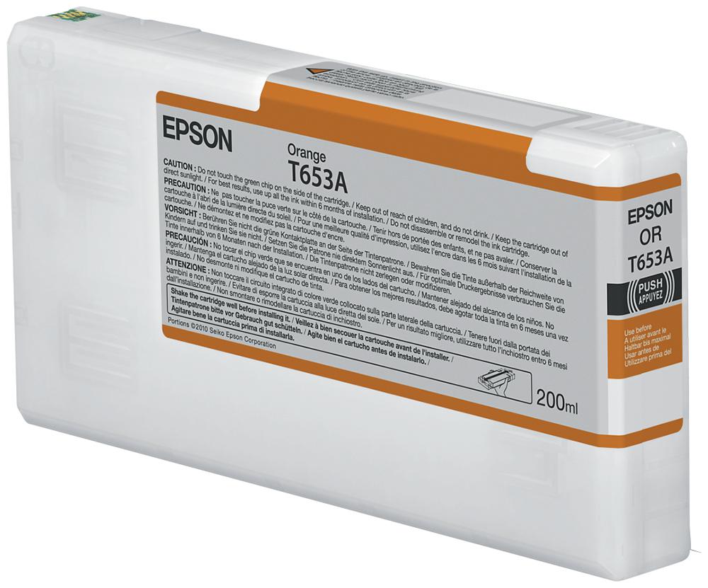 Epson T653A Orange Ink Cartridge (200ml) (T653A00)