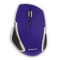 Verbatim Wireless Notebook 6-Button Deluxe Blue LED Mouse – Purple (99017)