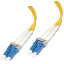 C2G Câble Patch Fibre Optique Monomode LC/LC Duplex 9/125, Jaune 1m (29191)
