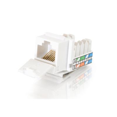 C2G 90° Cat5E RJ45 UTP Keystone Jack - White (35201)