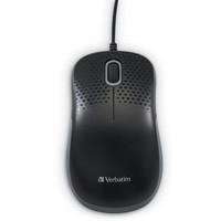 Verbatim Silent Corded Optical Mouse, Black, USB-A (99790)