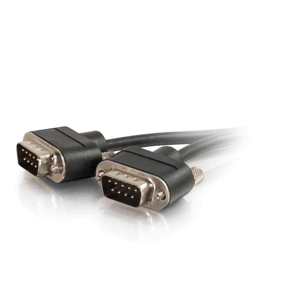 C2G 10ft CMG-Rated DB9 Low Profile Null Modem M-M (52167)