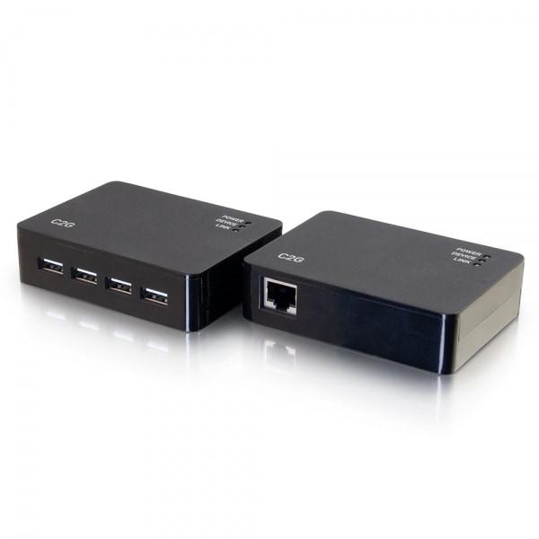 C2G 4-Port USB 2.0 Over Cat5/Cat6 Extender - up to 150ft (54285)