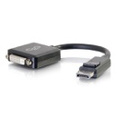 C2G 8in DisplayPort™ Male to Single Link DVI-D Female Adapter Converter - Black