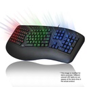 Adesso Tru-Form 150 - 3-Color Illuminated Ergonomic Keyboard (AKB-150EB)
