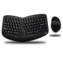 Adesso Tru-Form Media 1150 - Mini clavier et souris Ergo sans fil (WKB-1150CB)