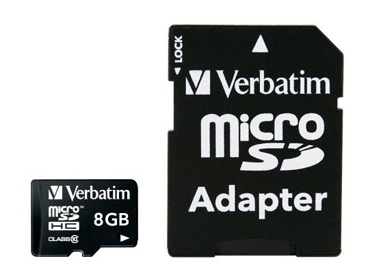 Verbatim 8GB, Micro SDHC, Class 10 (44081)