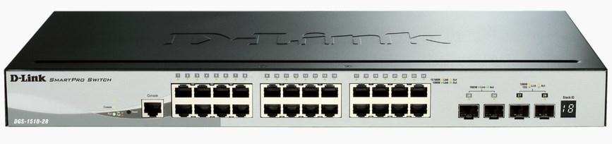 D-Link Commutateurs gérés intelligents empilables Gigabit (DGS-1510-28X)