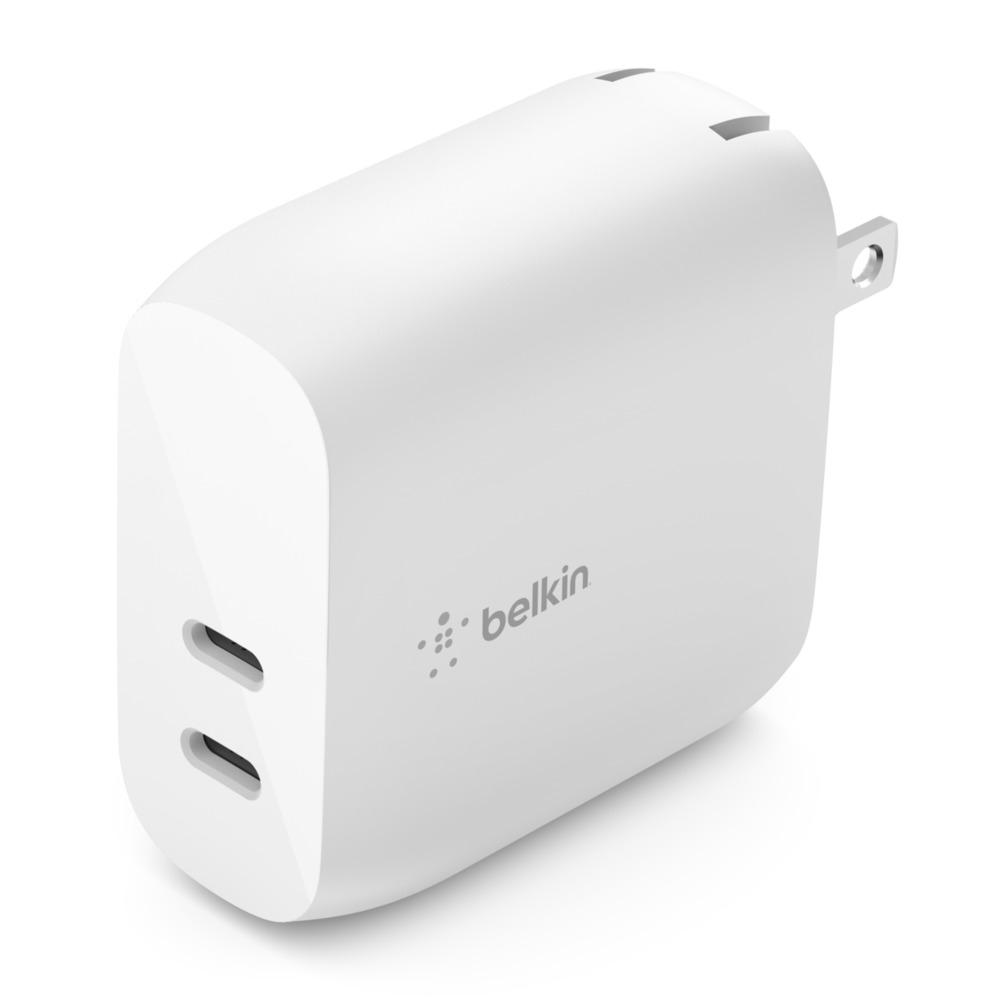 Belkin Chargeur mural, 2 x USB-C, 40 W, Blanc (WCB006DQWH)