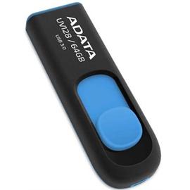A-DATA USB 3.0 FLASH DRIVE UV128 64GB BLACK+BLU No Produit:AUV128-64G-RBE