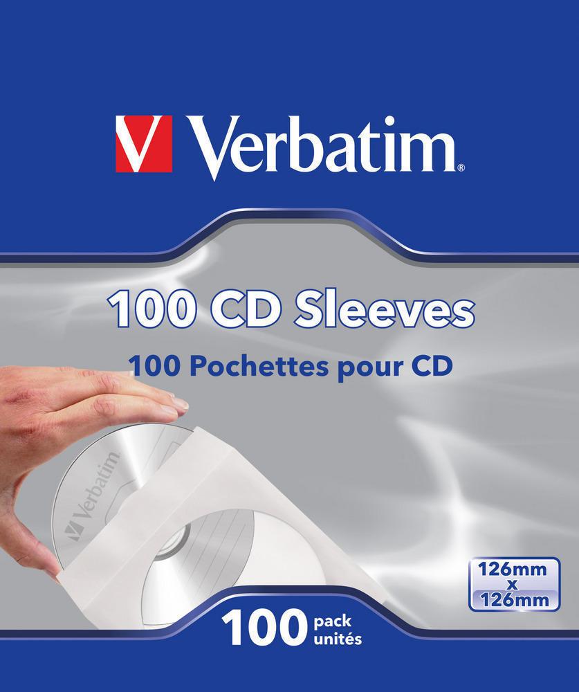 Verbatim Pack de 100 pochettes CD (Papier) (49976)