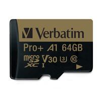 Verbatim Pro Plus 666X, 64 Go, MicroSDXC, Classe 10, UHS-I, 100 Mo/s, 80 Mo/s