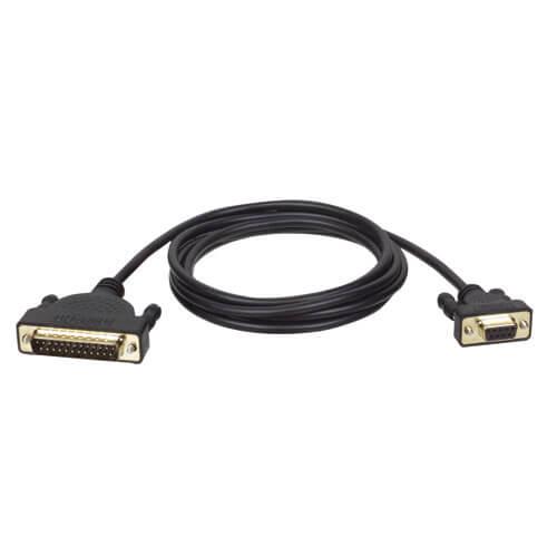 Tripp Lite AT Serial Modem Gold Cable (DB25 to DB9 M/F), 6 ft. (1.83 m)