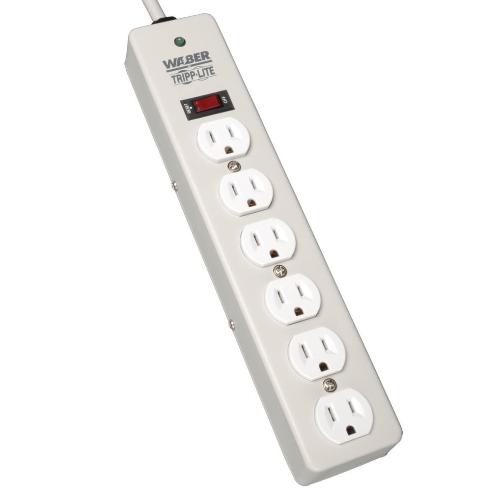 Tripp Lite 6 NEMA 5-15R, 1800W, 50/60Hz, Grey (DG206)