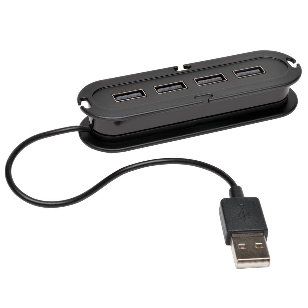Tripp Lite 4-Port USB 2.0 Ultra-Mini Compact Hub with Power Adapter (U222-004-R)
