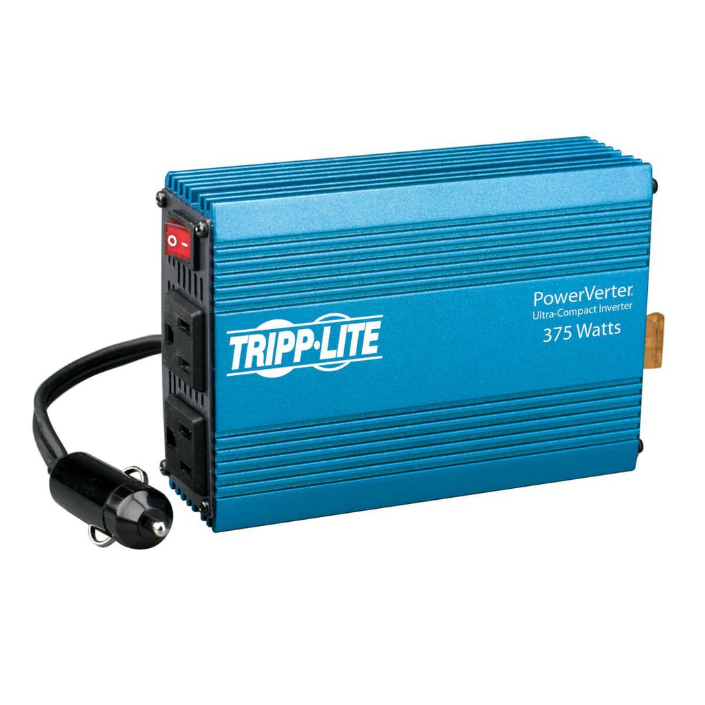 Tripp Lite 375W PowerVerter Ultra-Compact Car Inverter with 2 Outlets (PV375)