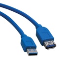 Tripp Lite USB 3.0 SuperSpeed Extension Cable (A M/F), Blue, 10 ft. (3.05 m)
