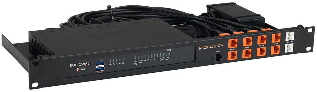Rackmount.IT 1U, 44 x 482 x 217mm, 8 x RJ-45, f/ SonicWall TZ570, TZ670
