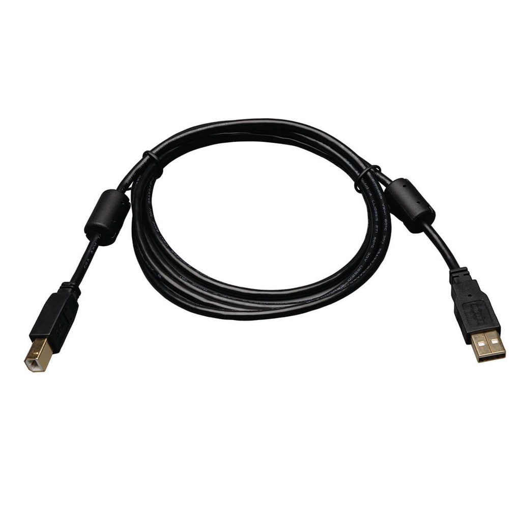 Tripp Lite USB 2.0 A to B Cable with Ferrite Chokes (M/M), 3 ft. (0.91 m)