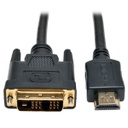 Tripp Lite P566-003, 0,91 m, HDMI, DVI-D, Mâle, Mâle, Or
