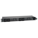 Tripp Lite PDUH30HV19, Basique, 1U, horizontale, Métal, Noir, 4 sortie(s) CA