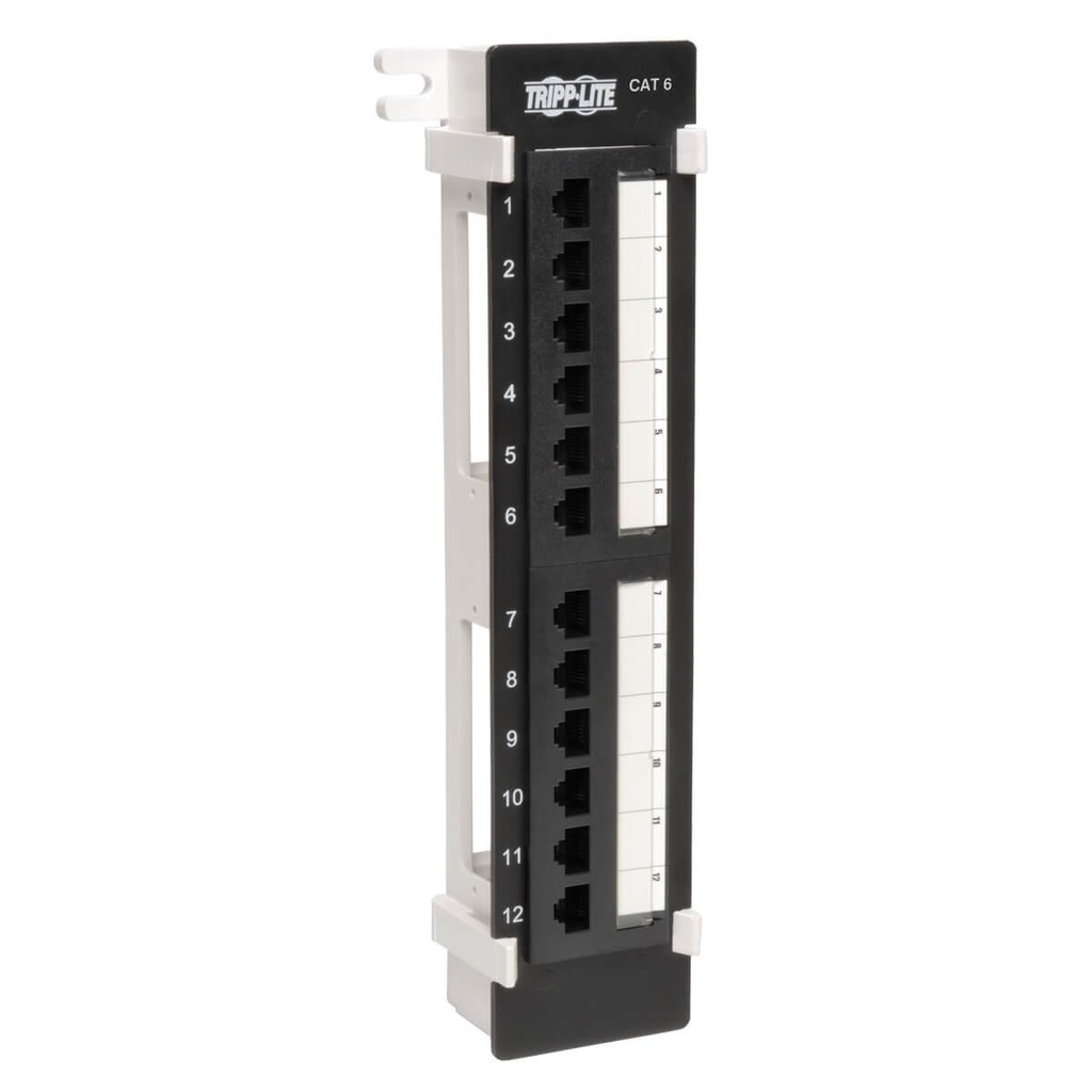 Tripp Lite 12-Port Cat6/Cat5 Wall-Mount Vertical 110 Patch Panel, TAA (N250-012)