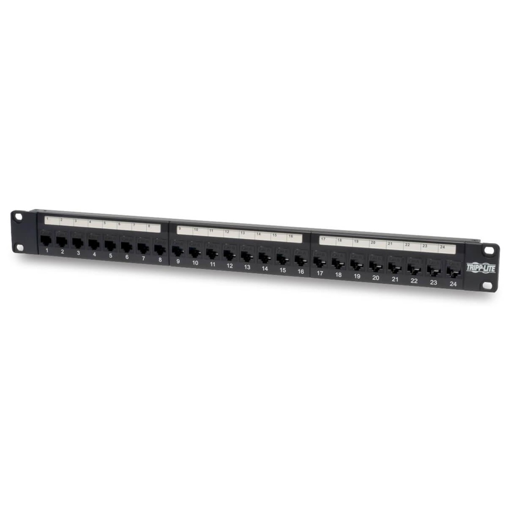 Tripp Lite N254-024, RJ-45, Noir, Acier, Montage de rack, 1U, TAA
