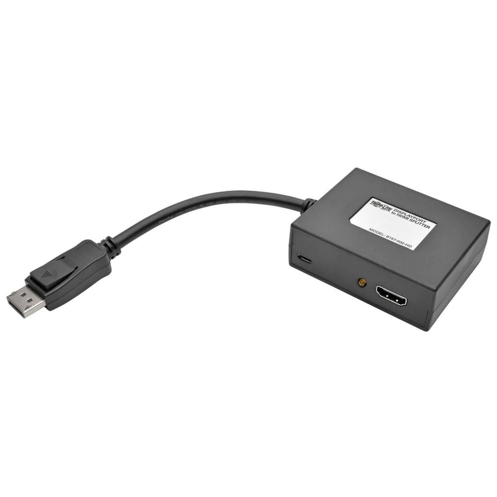 Tripp Lite 2-Port DisplayPort to HDMI Hub, DP1.2, TAA (B157-002-HD)