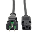 Tripp Lite NEMA 5-15P à IEC-320-C13, 10A, 18 AWG, 10 pieds (P006-010-HG10)