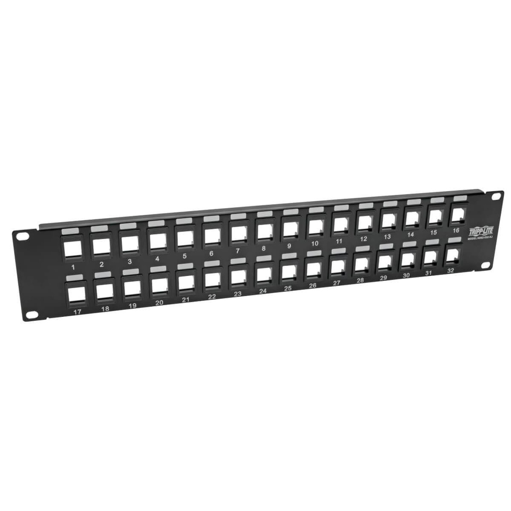 Tripp Lite N062-032-KJ, Noir, Montage de rack, 1U, 482,6 mm, 83,8 mm, 12,7 mm