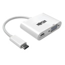 Tripp Lite Adaptateur USB-C vers VGA avec chargement PD, blanc (U444-06N-V-C)
