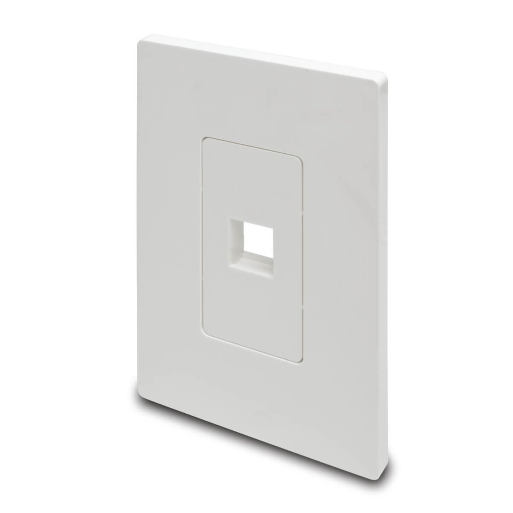 Tripp Lite 1-Port Keystone Single-Gang Faceplate, White, TAA (N080-101)