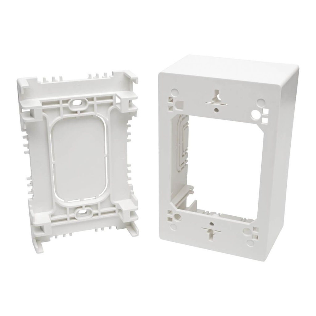 Tripp Lite Boîtier arrière à montage en surface simple, blanc, TAA