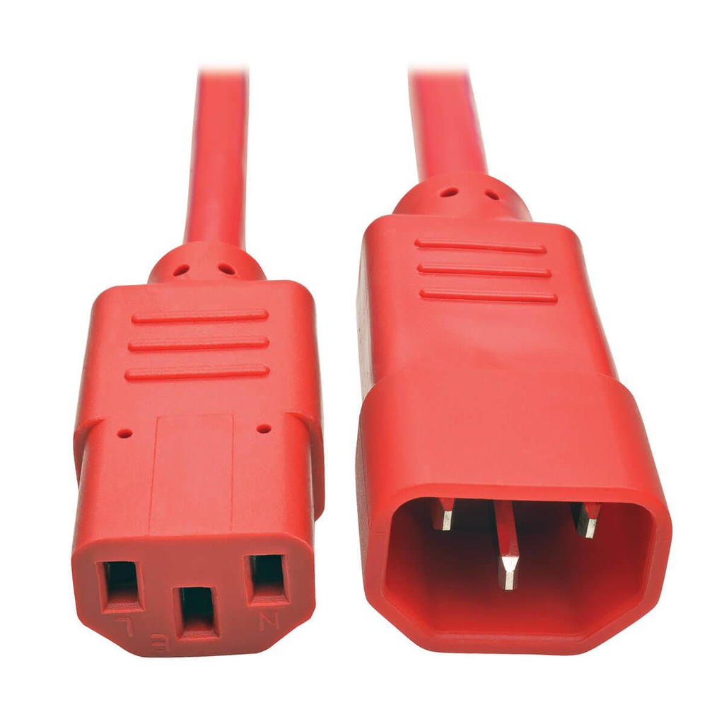 Tripp Lite P005-006-ARD, 1,8 m, Coupleur C14, Coupleur C13, SJT, 250 V, 15 A