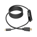Tripp Lite Câble adaptateur actif USB-C vers HDMI (M/M), 4K, noir, 1,8 m (6 pi)