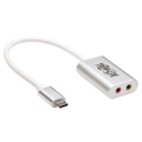 Tripp Lite Adaptateur audio stéréo 2 ports USB-C vers 3,5 mm - USB 2.0, argent