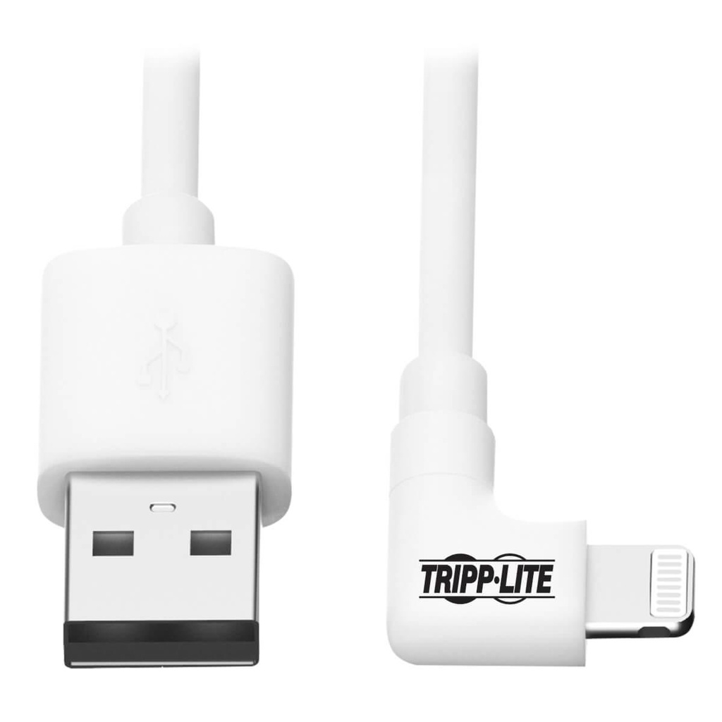 Tripp Lite M100-003-LRA-WH, 0,9 m, Lightning, USB A, Mâle, Mâle, Blanc
