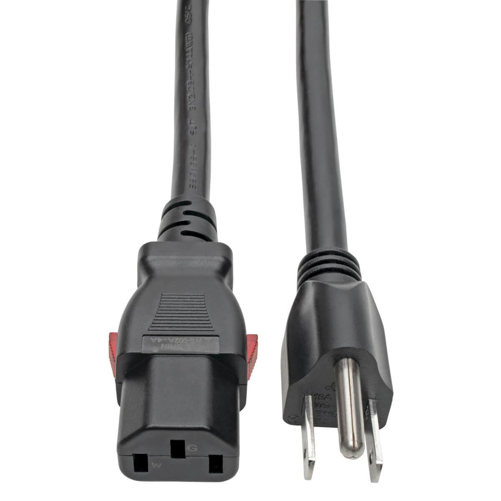Tripp Lite P007-L02, 0,6 m, NEMA 5-15P, IEC C13, SJT, 125 V